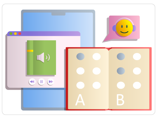 icons indicating accessibility in digital formats