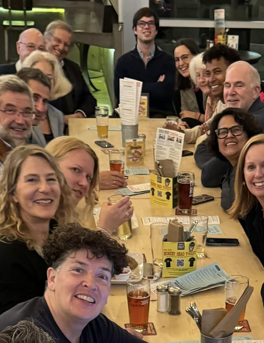 Happy group at Triple Rock after Roundtable ended