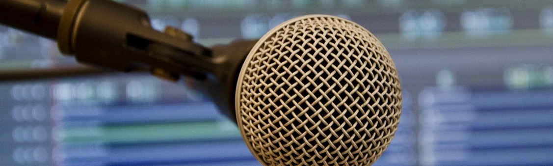 closeup of microphone