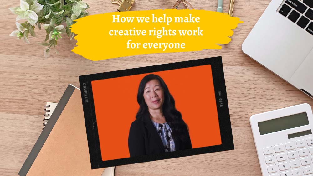 Creative Rights Educator, Karen Workman in a Creative Rights Education video