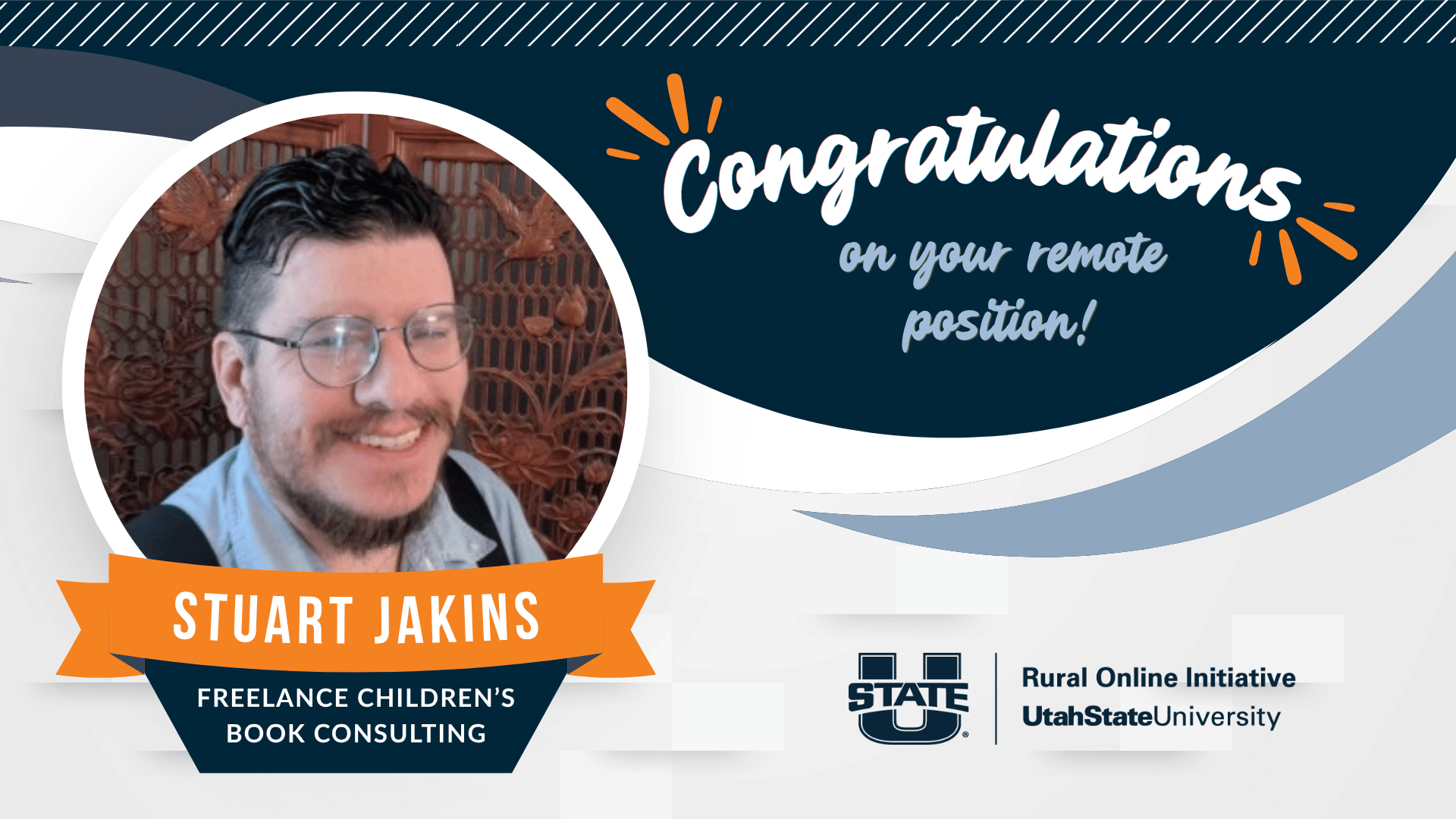 Graphic congradulating Stuart Jankins on his new position.