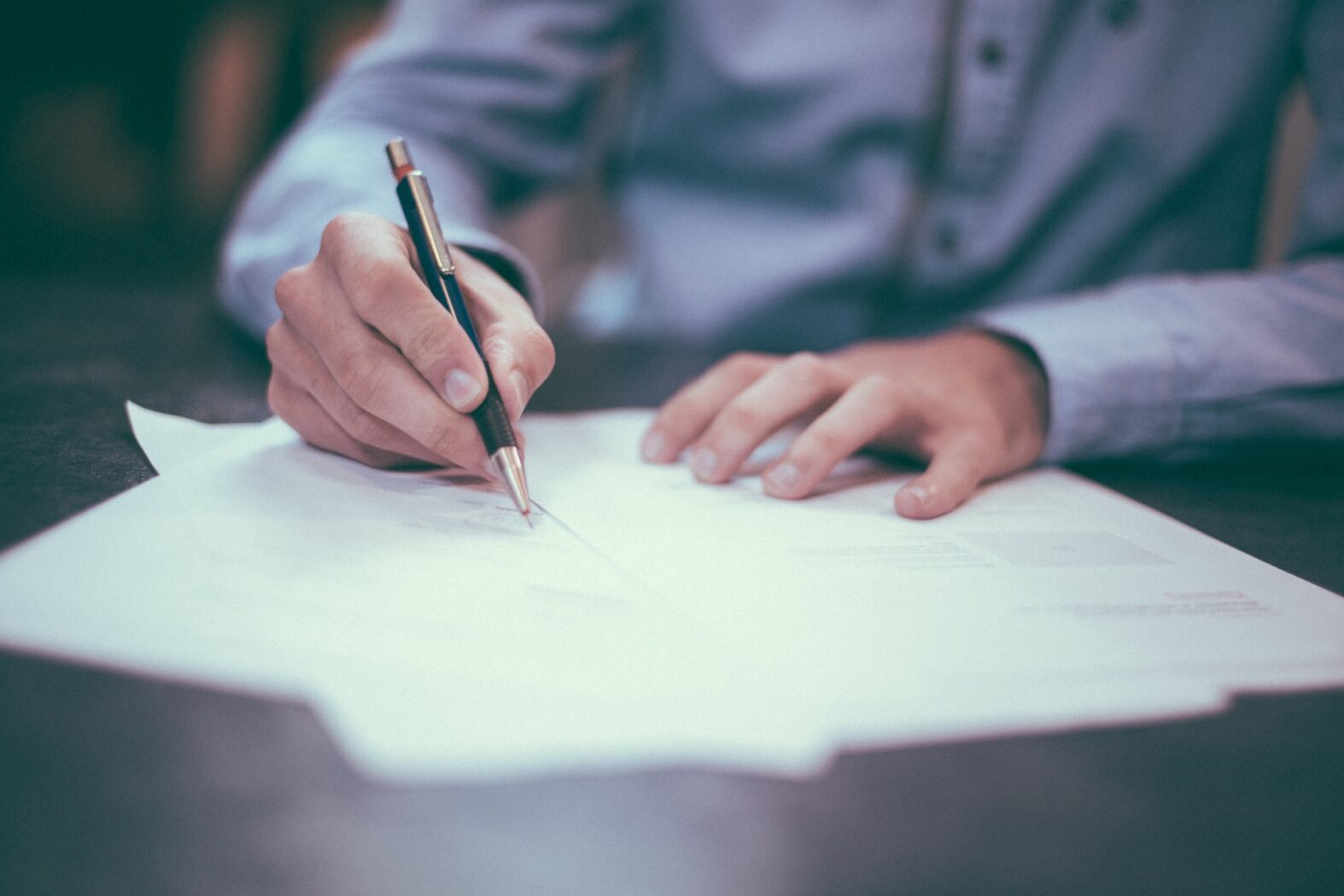 Signing legal papers