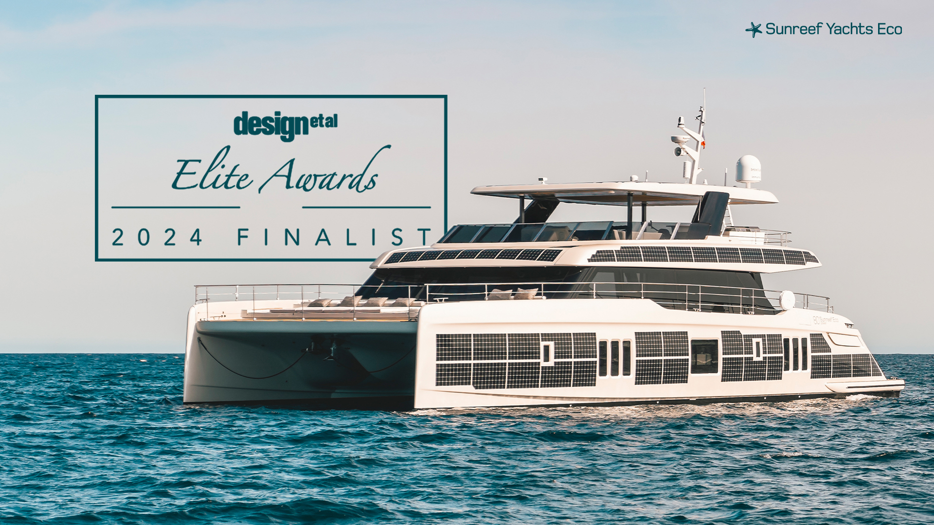 The all electric 80 Sunreef Power Eco is a finalist in the  Elite Awards.