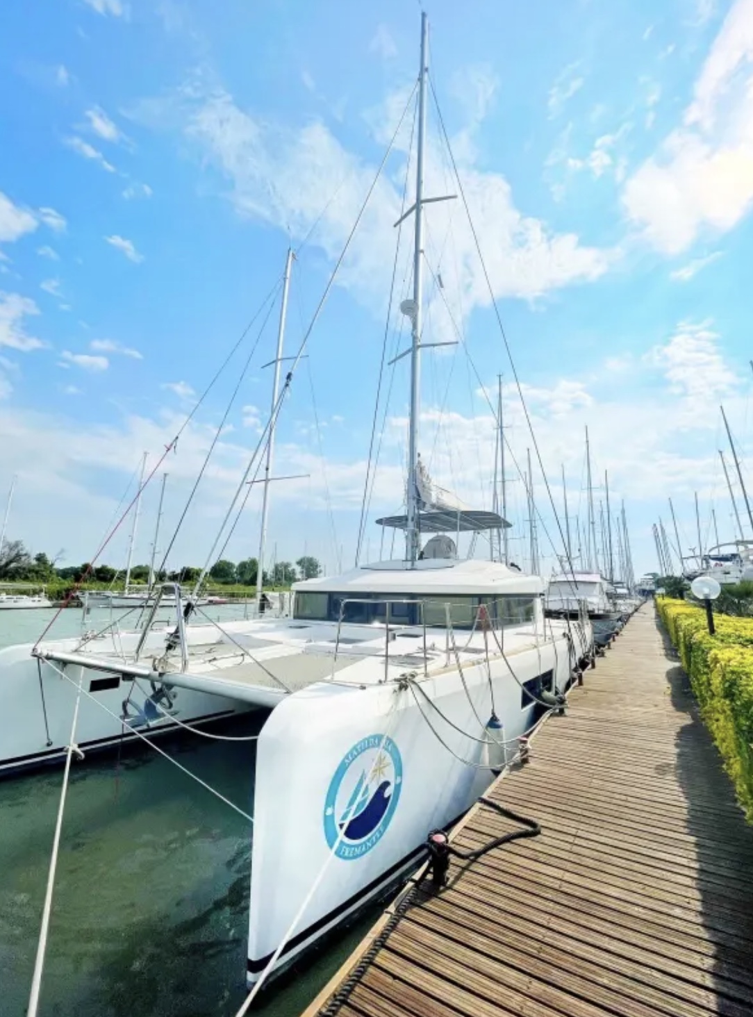 A meticulously refitted cruising catamaran