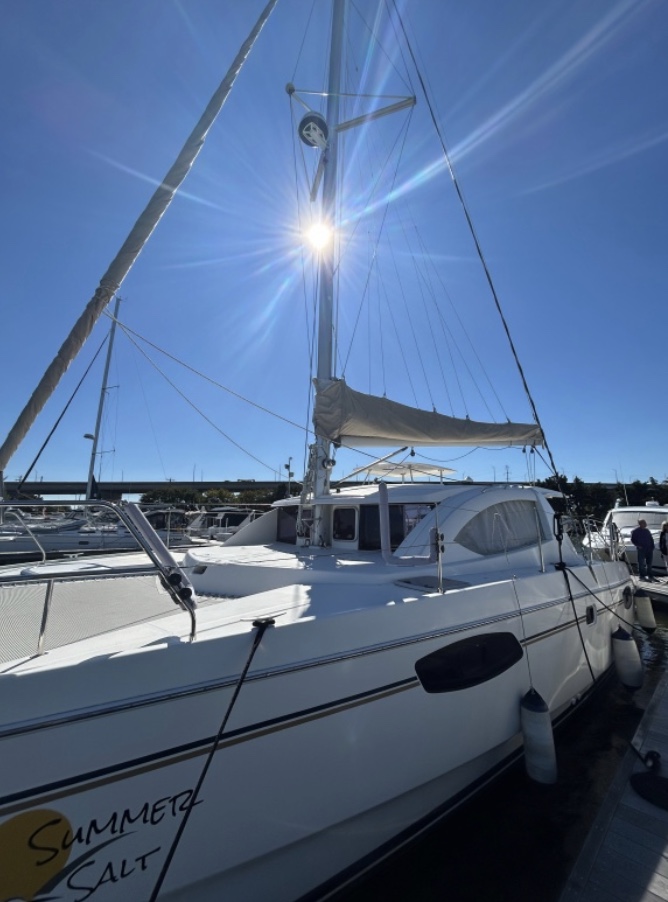 A meticulously refitted cruising catamaran