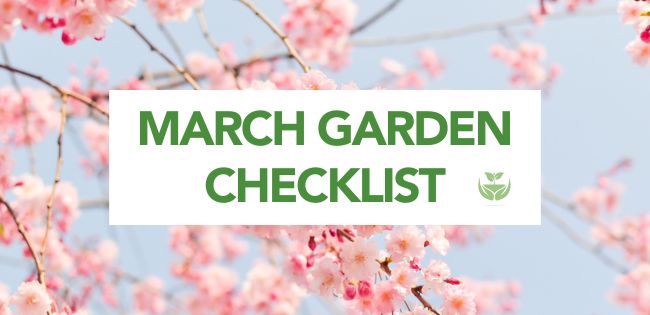 March Garden Checklist Banner