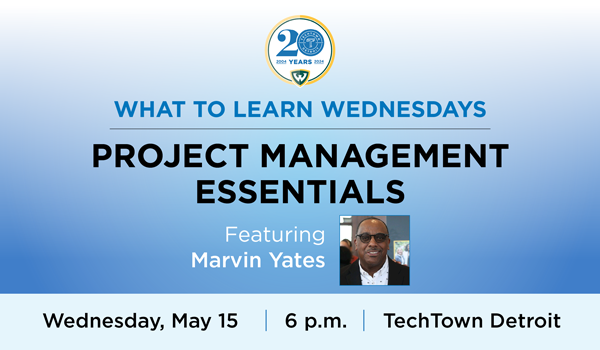 Promotional graphic for upcoming What to Learn Wednesdays event on Wednesday, May 15
