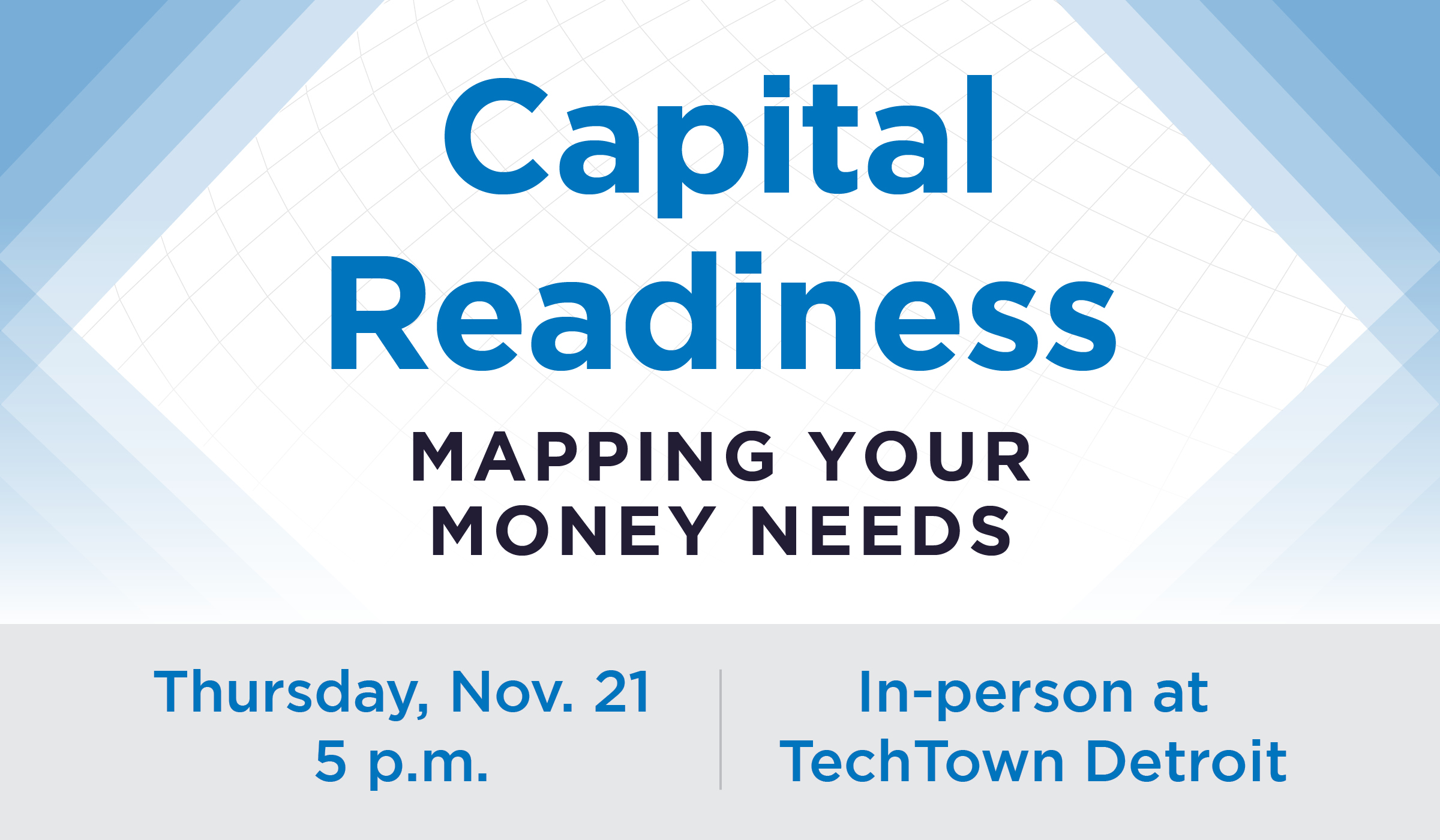 A promotional graphic for the Capital Readiness workshop