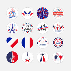 Pastilles pour la f&ecirc;te Nationale du 14 juillet