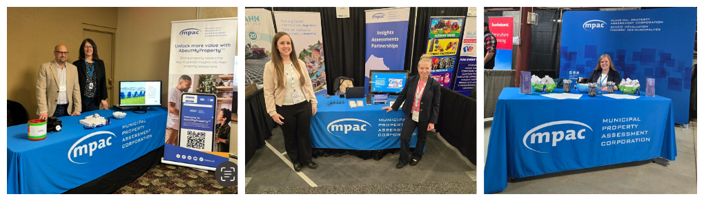 photos of MPAC team connecting with communities at conferences