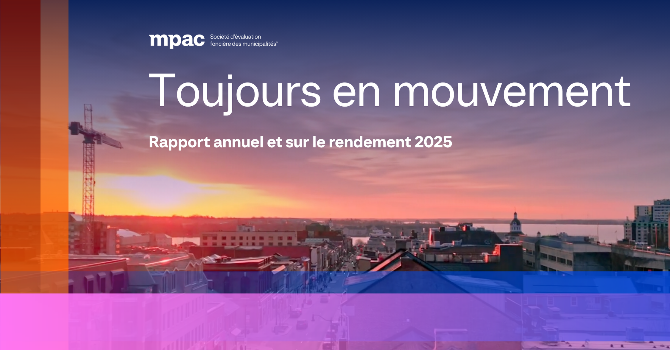 Graphique de la page couverture du Rapport annuel et de performance 2025.