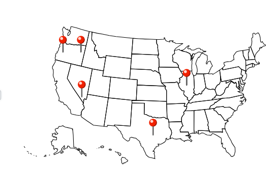 map of where JR will be in June