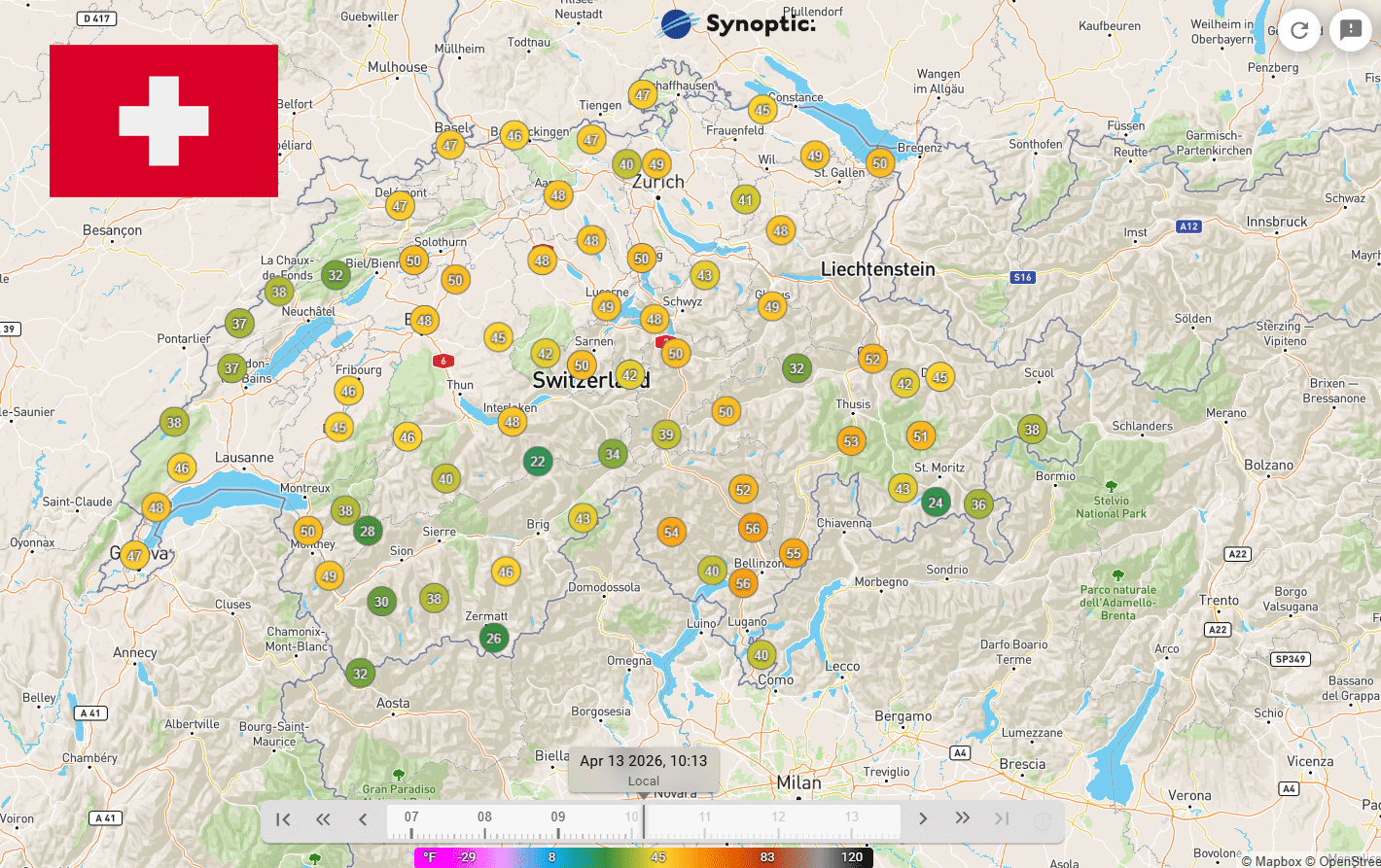 Select Snow Depth from the Menu in the Explore section of the Data Viewer to access real-time Snow Depth data.
