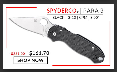 Spyderco - Para 3 - Black - G-10 - CPM S45VN - 3.00