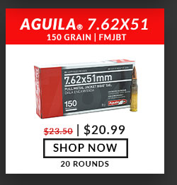 Aguila - 7.62X51 - 150 Grain - FMJBT - 20 Rounds