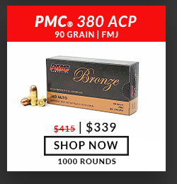 PMC - Bronze - 380 Auto - 90 Grain - FMJ - 1,000 Rounds