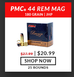 PMC - Bronze - 44 Rem Mag - 180 Grain - JHP - 25 Rounds