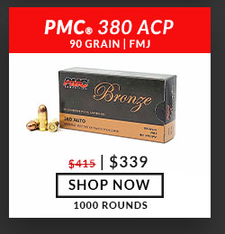 PMC - Bronze - 380 Auto - 90 Grain - FMJ - 1,000 Rounds