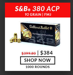 Sellier & Bellot - 380 Auto - 92 Grain - FMJ - 1,000 Rounds