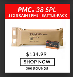 PMC - Bronze - 38 Special - 132 Grain - FMJ - 300 Rounds - Battle Pack