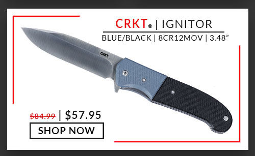 CRKT - Ignitor - Blue/Black - G-10 - 8Cr13MoV - 3.48