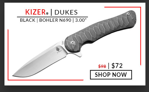 Kizer - Dukes - Black - G-10 - Bohler N690 - 3.00