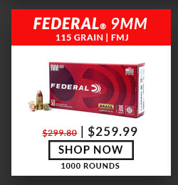 Federal - Champion Training - 9mm - 115 Grain - FMJ - 1000 Rounds