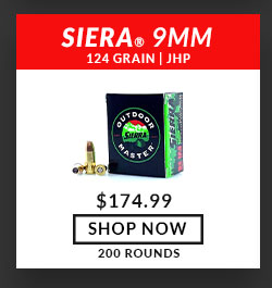 Sierra - Outdoor Master - 9mm - 124 Grain - JHP - 200 Rounds