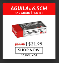 Aguila - 6.5 Creedmoor - 140 Grain - FMJBT - 20 Rounds