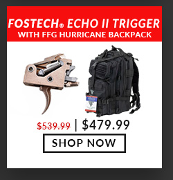Fostech - ECHO-II Drop In Trigger for AR-15 Platform- with FREE Full Forge Gear-Hurricane-Tactical-Backpack