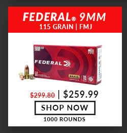 Federal - Champion Training - 9mm - 115 Grain - FMJ - 1000 Rounds