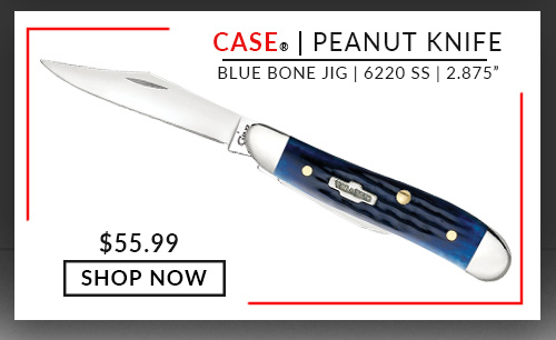 Case - Peanut Knife - 2.875 - Rogers Corn Cob - Blue Bone Jig (6220 SS) 02802