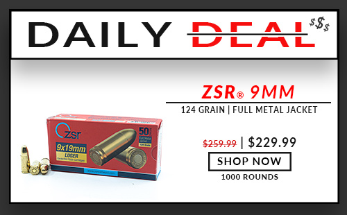 ZSR Ammunition - 9mm - 124 Grain - FMJ - 1000 Rounds