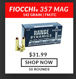 Fiocchi - 357 Magnum - 142 Grain - FMJTC - 50 Rounds