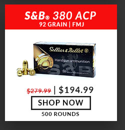 Sellier & Bellot - 380 Auto - 92 Grain - FMJ - 500 Rounds