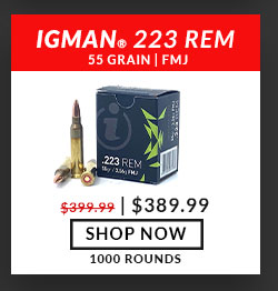 Igman - 223 Rem - 55 Grain - FMJ - 1000 Rounds