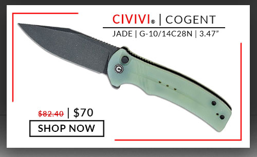 CIVIVI - Cogent - Jade - G-10 - Serrated - Sandvik 14C28N - 3.47