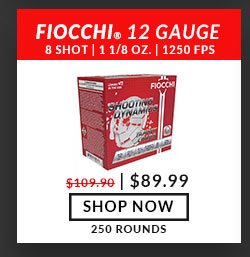 Fiocchi - Shooting Dynamics - 12 Gauge - #8 Shot - 2-3/4'' - 1-1/8 oz. - 1250 FPS - 250 Rounds
