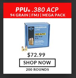 Prvi Partizan (PPU) - 380 Auto - 94 Grain - FMJ - Mega Pack - 200 Rounds
