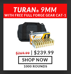 FREE Full Forge Gear - Cat - 1 - Single Pistol Bag - Black - Turan - 9mm -  Range and Practice - 115 Grain - FMJ