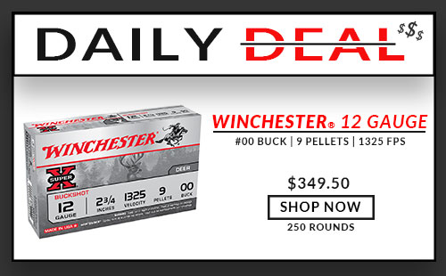 Winchester - SUPER X - 12 Gauge - #00 Buck Shot - 2-3/4'' - 9 pellets - 1325 FPS - 250 Rounds