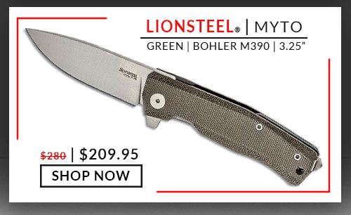 LionSteel - Myto - Green - Micarta - Bohler M390 - 3.25