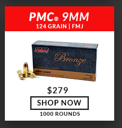 PMC – Bronze – 9mm – 124 Grain – FMJ – 1000 Rounds