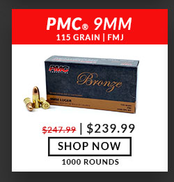 PMC - Bronze - 9mm - 115 Grain - FMJ - 1000 Rounds