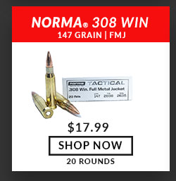 Norma - Tac - 308 Win - 147 Grain - FMJ - 20 Rounds