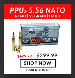 PPU- NEMO - 5.56x45mm - 55 Grain - FMJBT - 1000 Rounds
