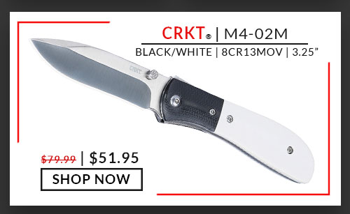 CRKT - M4-02M - Black/White - G-10 - 8Cr13MoV - 3.25