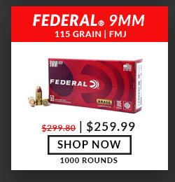 Federal - Champion Training - 9mm - 115 Grain - FMJ - 1000 Rounds