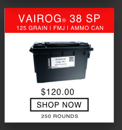 Vairog – 38 Special – 125 Grain – FMJ – Ammo Can – 250 Rounds