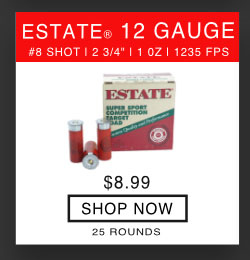 Estate - Super Sport Competition - 12 Gauge - #8 Shot - 2-3/4'' - 1 oz. - 1235 FPS - 25 Rounds
